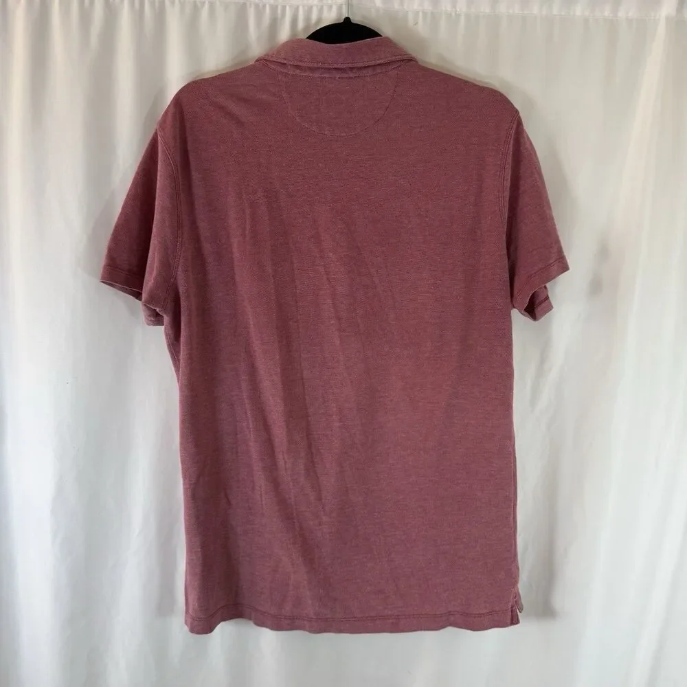 Banana Republic Wicking Pique Polo Men's Medium Red Short Sleeve 100% Cotton